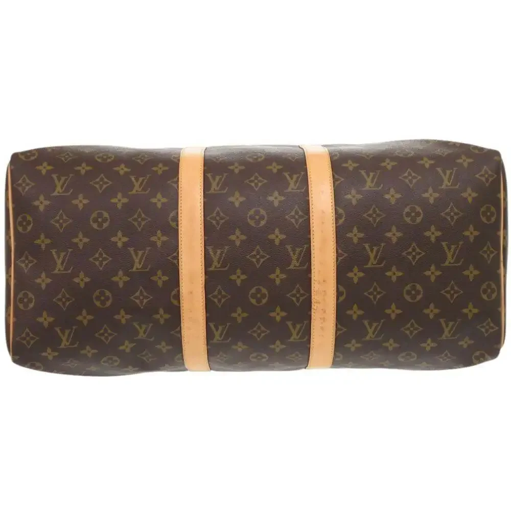 LOUIS VUITTON Brown Monogram Keepall 50 Boston Bag